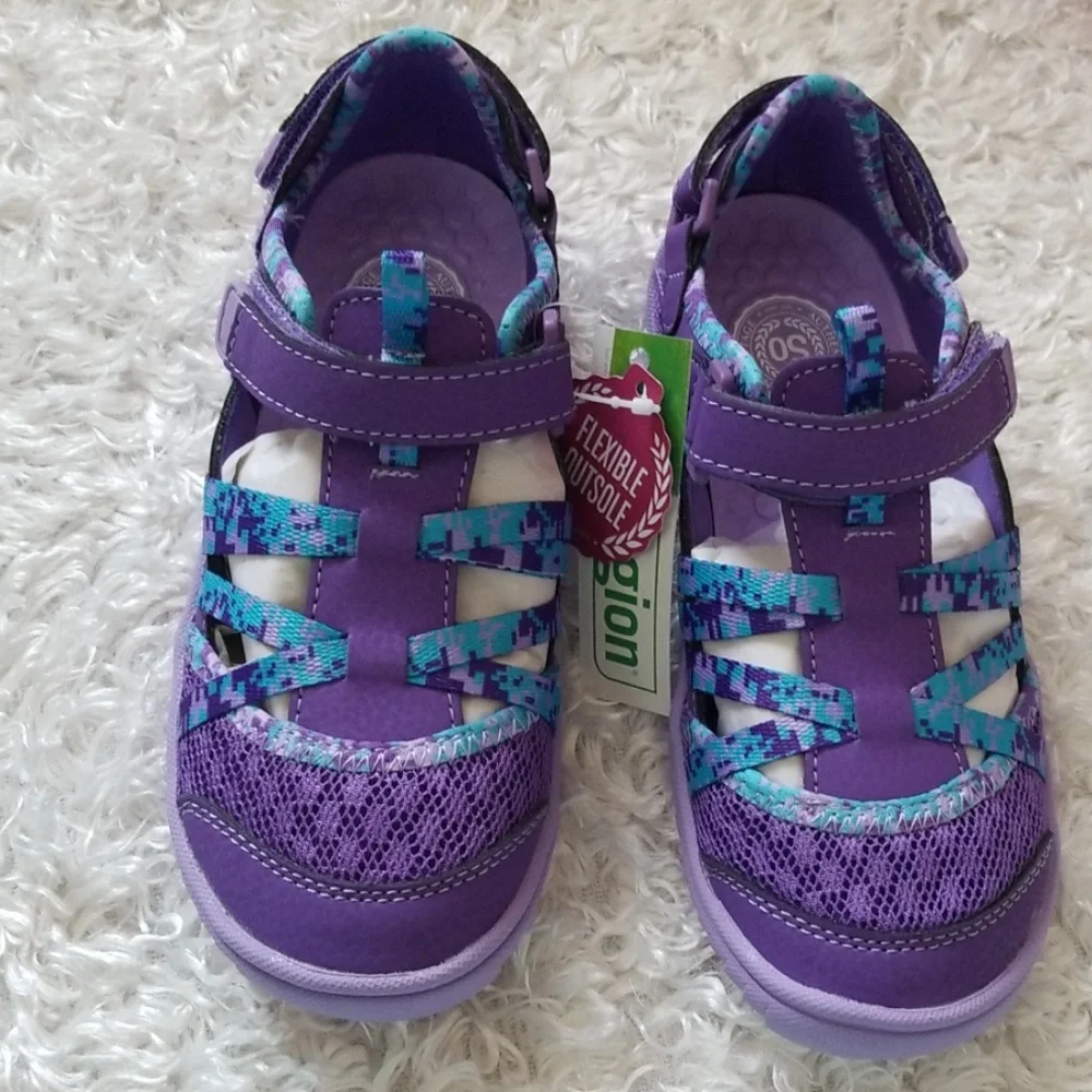 Girl's Comfy Purple Sandals
